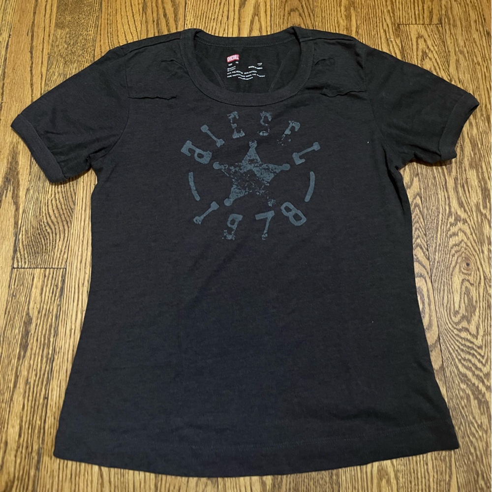 Diesel black 1978 cotton T-shirt XS